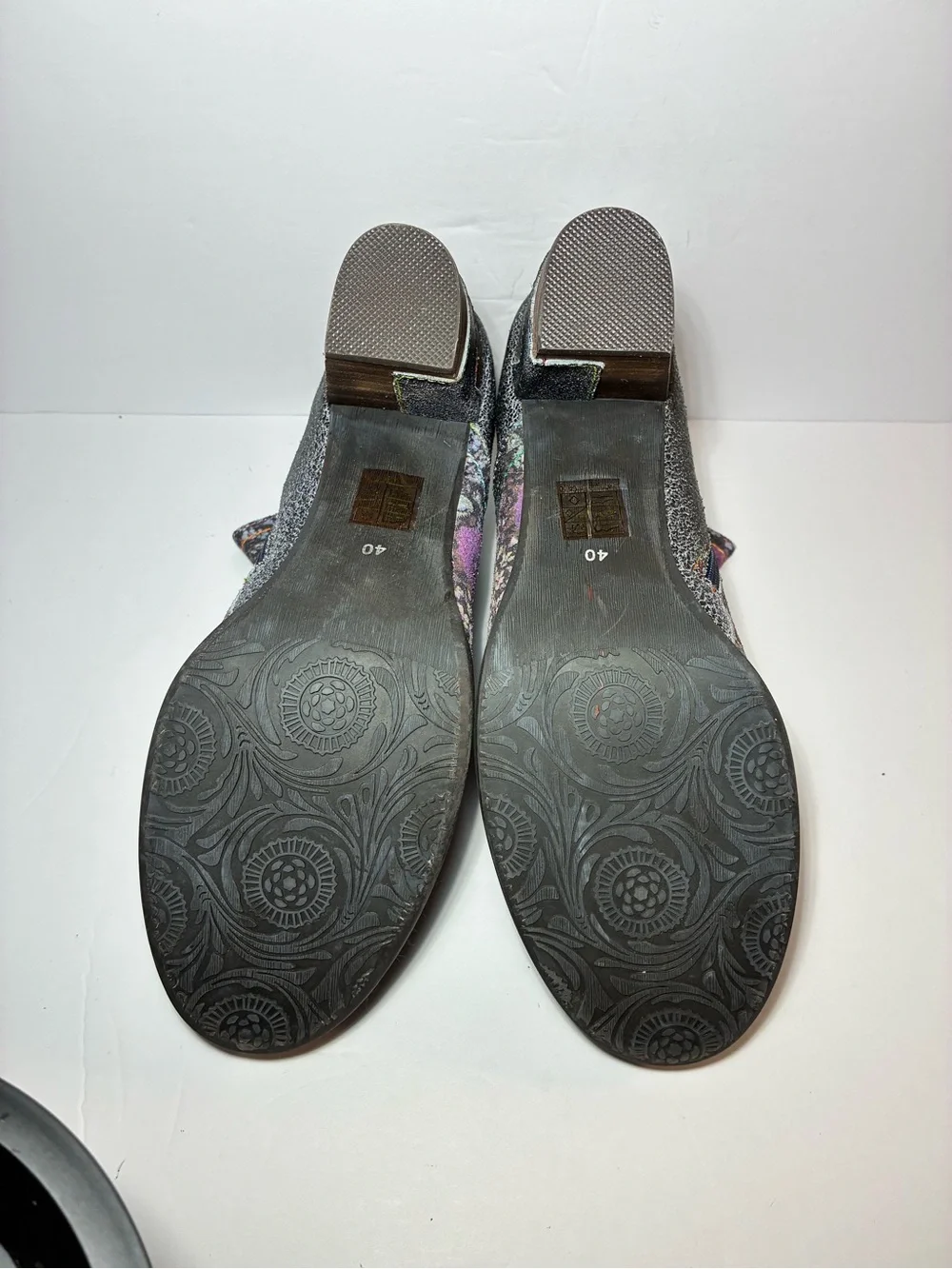L'Artiste by Spring Step Melvina Ankle Boots Women's US 9 EU 40 Navy Multi Flora